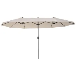 Outsunny Doppelsonnenschirm Gartenschirm Marktschirm mit Handkurbel 455 x 270 cm