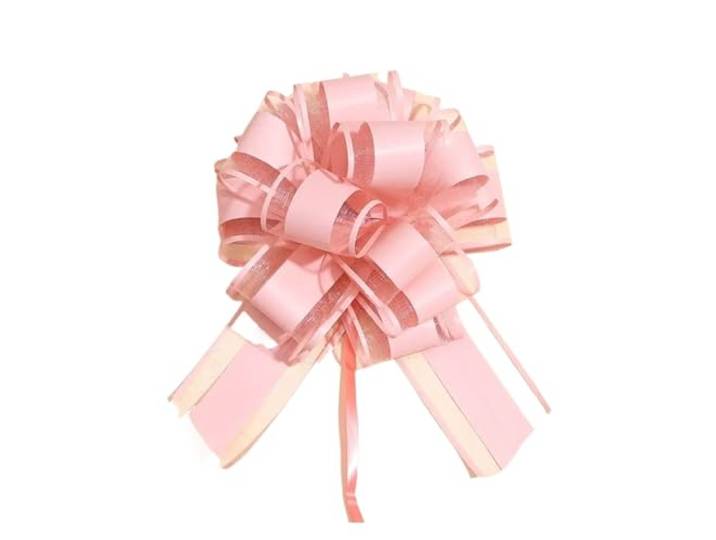 100 Stück weiße Hochzeitsschleifen fürs Auto Für Verpackung Hochzeitsauto-Dekoration, Geburtstagsparty-Zubehör, Stühle, DIY-Heimdekoration(Pink)