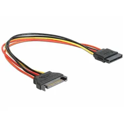DELOCK Kabel Power SATA 15 Pin Stecker > SATA 15 Pin Buchse