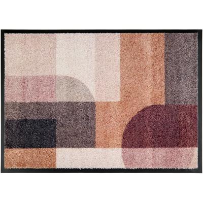 Fußmatte "Bellevue", orange (terra), B:67cm H:8mm L:100cm, Kunstfaser, SCHÖNER WOHNEN-KOLLEKTION, Teppiche, Fußmatte, Türmatte, Schmutzfang, In und Outdoor, Sauberlauf, waschbar