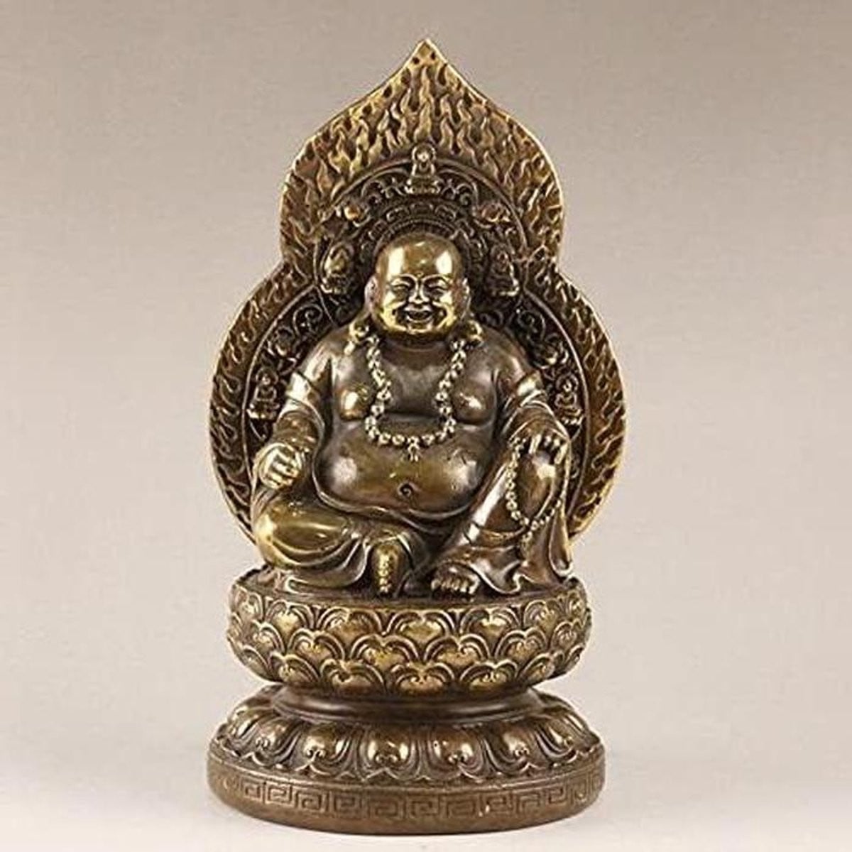 Boeddha Beeld Decoratief Ornament Koper H 18 x B 9 cm