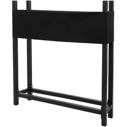 ML-Design Kaminholzregal mit Abdeckung 113x25x115 cm Anthrazit aus Stahl