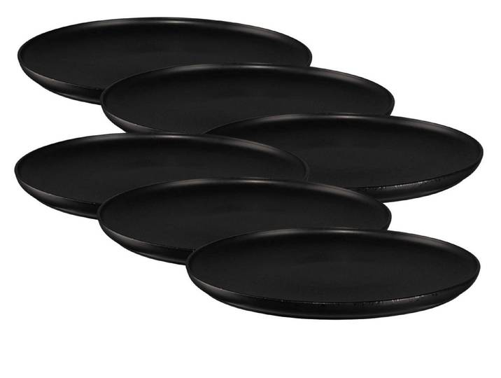 ASA SELECTION Teller-Set COPPA Essteller kuro 26,5 cm Set6, Porzellan