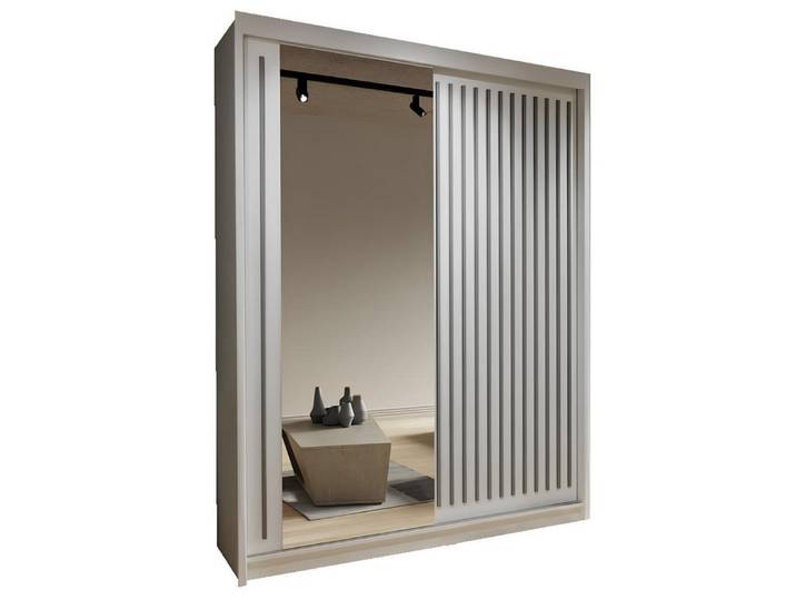 Xlmoebel Kleiderschrank Luxus Kleiderschrank mit Spiegel in elegantem Design (1-St., Kleiderschrank) Hergestellt in Europa