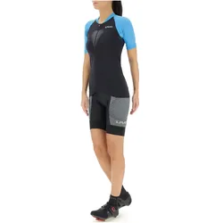 UYN Granfondo kurzarm Fahrradtrikot Damen blackboard/danube blue XL