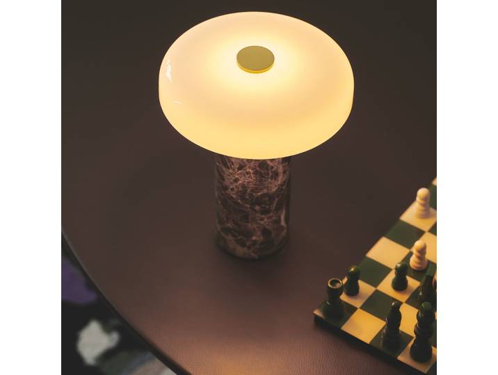 Trip Portable Tischleuchte Dark Emperador - Design By Us - Schlafzimmer - Marmor - Einflammig