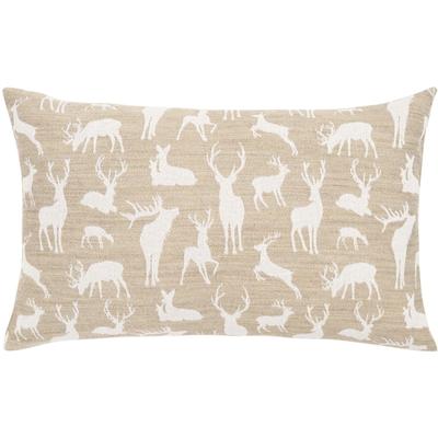Dekokissen PAD "HERD", beige, weiß, B:60cm L:35cm, Acryl, Baumwolle, Polyester, Viskose, Wolle, Dekokissen_Sitzkissen_Kissenhüllen, Made in Europe