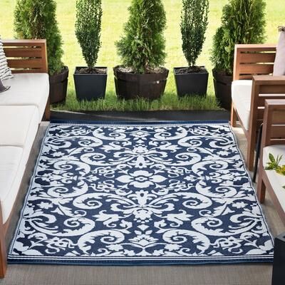 Alise Rugs Sundown Beach Floral Indoor/Outdoor Area Rug