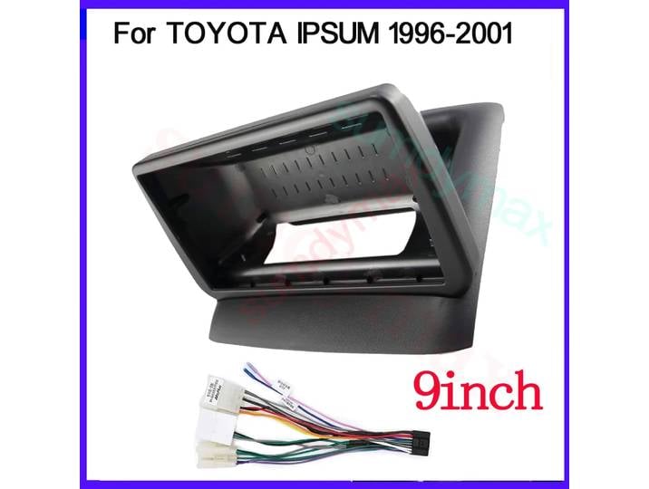 Câble de montage pour autoradio 2 DIN 9 pouces pour TOYOTA IPSUM 1996-2001, cadre de fixation pour autoradio Android grand écran