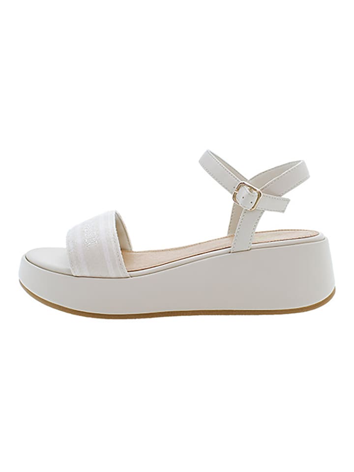 U.S. Polo Keilsandaletten "Glory" in Creme - 38