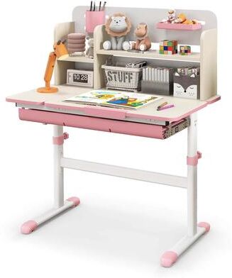 Kids Study Desk Height Adjustable Writing Table w/ Tilt Desktop