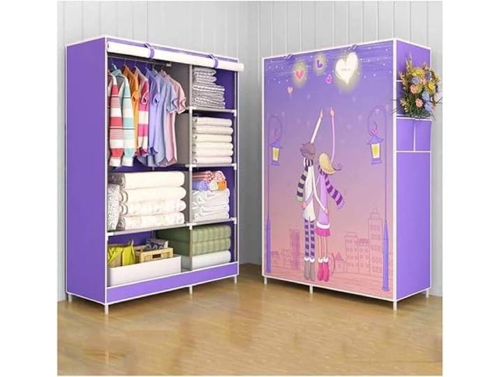LoiYtrd Faltgarderobe aus Vliesstoff mit Cartoon-Motiv(G)