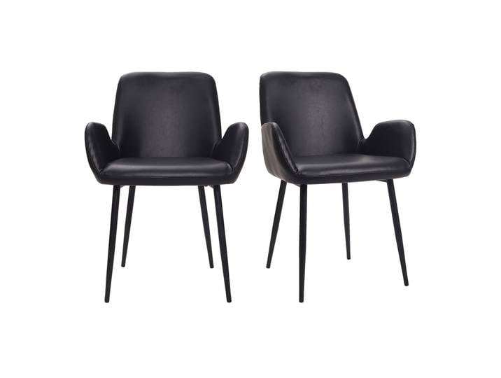 Chaises vintage noires (lot de 2) TIKA