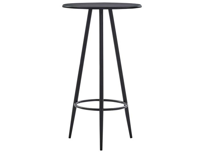 vidaXL Bartisch Industrial-Stil 60/107,5 cm aus Mdf Schwarz Rund, Strukturbuche, Rund,Rund, 60x107.5x60 cm, Esszimmer, Barmöbel, Bartische