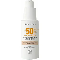 Alma Secret, Sonnencreme, Gesichts-Sonnenschutz 50 Natürlicher Gesichts-Sonnenschutz SPF 50 Vegan Face ECOCERT COSMOS NATURAL (SPF 50, 50 ml)