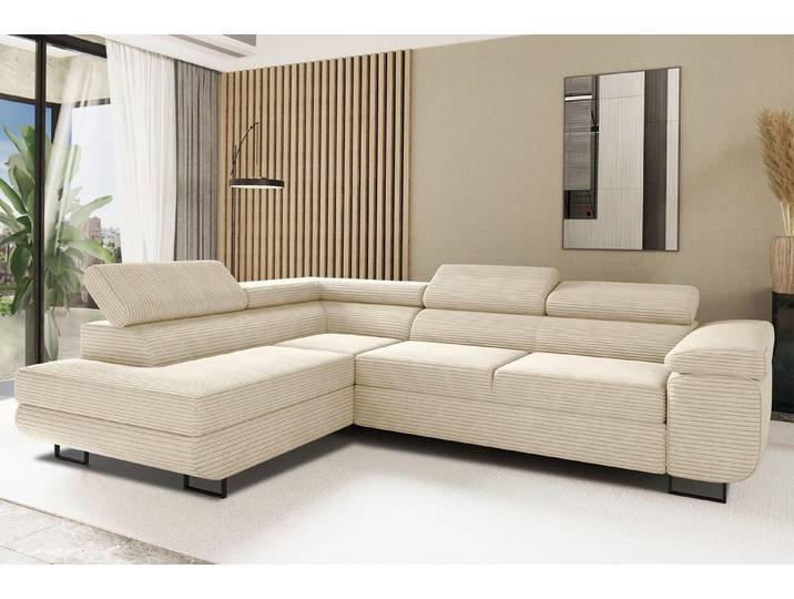 Kaiser Möbel Ecksofa Ecksofa mit schlaffunktion und bettkasten Eckcouch L-Form ATOMIC