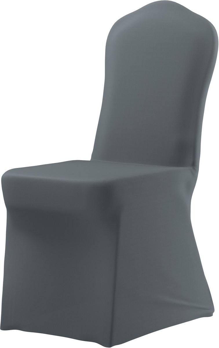 ACXIN Set van 50 elastische stoelhoezen van microvezel polyester, grijs, universeel en wasbaar