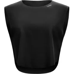 Crop-Top WINSHAPE "AET115LS", Damen, Gr. L, schwarz, 85% Polyester, 15% Elasthan, Rückenausschnitt, Tops, Functional Soft and Light