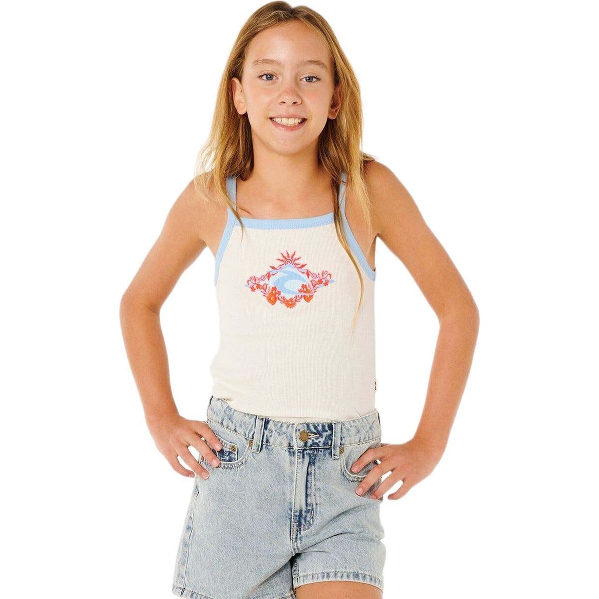 RipCurl Sunshine Squad RIB Tank bone (3021) 8 06EGTE-3021-8
