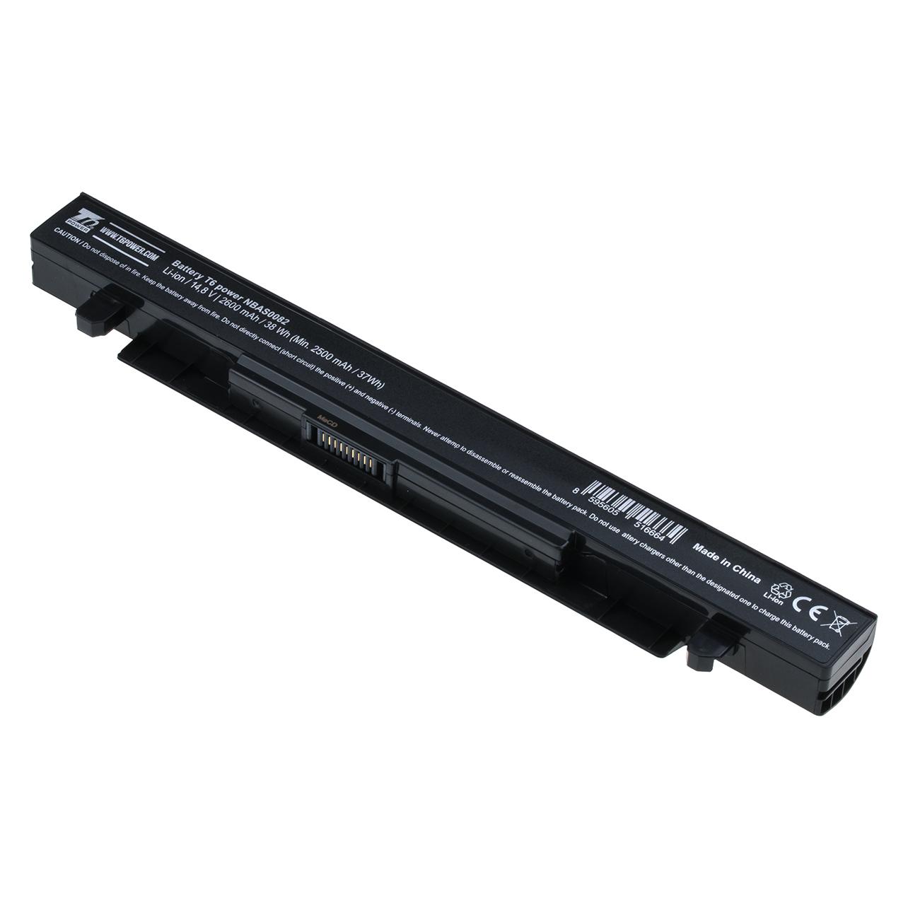 T6 Power Baterie Asus X450, X550, 450, A550, F450, F550, F552, R510,,, 4cell (4 Zellen, 2600 mAh) (NBAS0082)