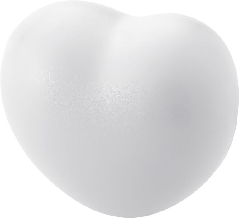 Anti-stress personnalisable en forme de cœur en mousse PU blanc