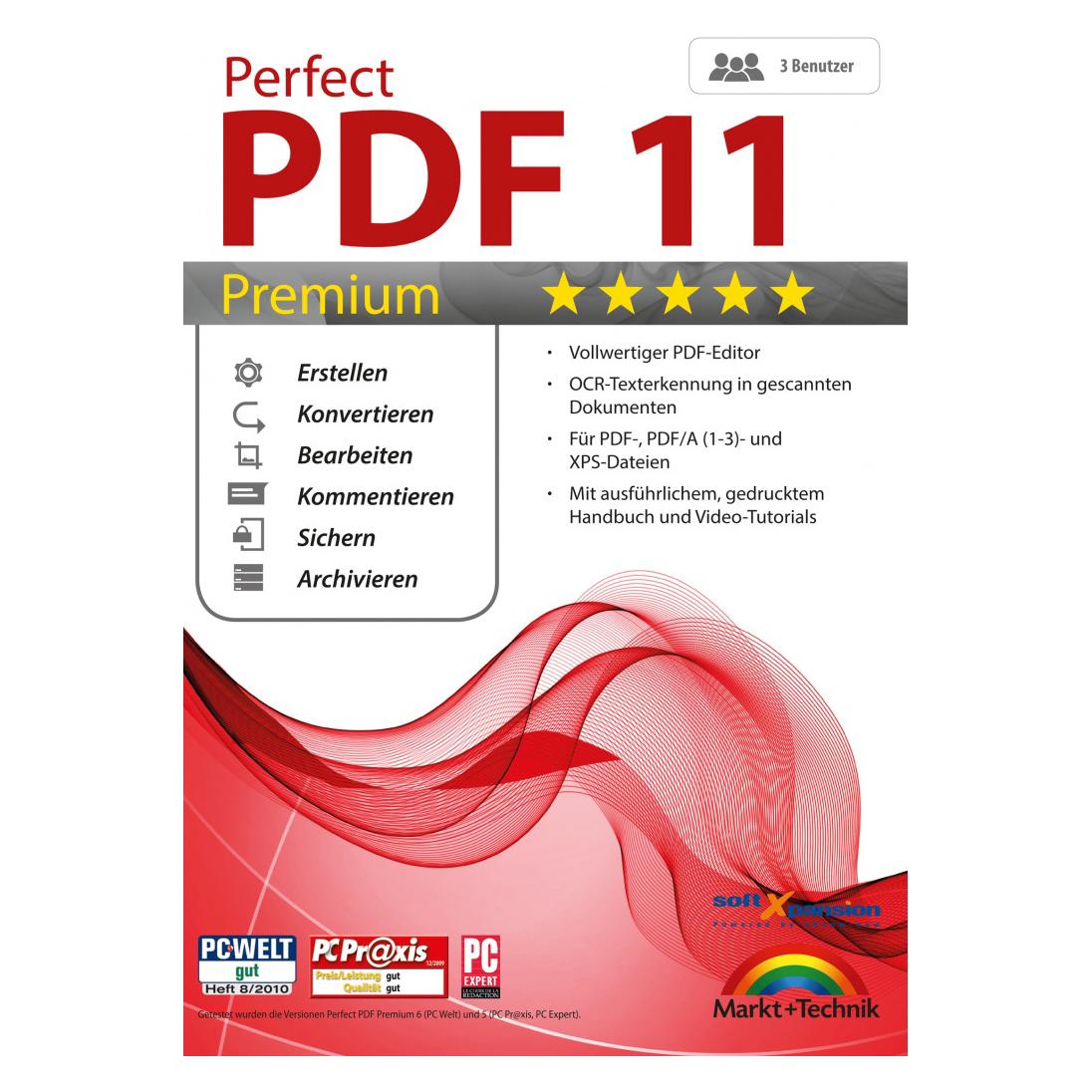 Markt + Technik Perfect PDF 11 Premium (3 User, 1 Geräte/User, unbegrenzt) (74548)