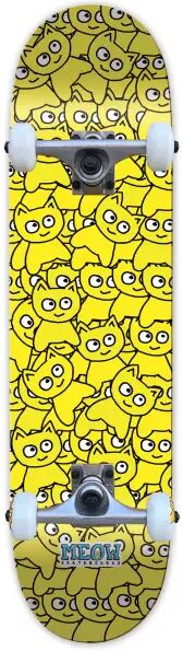 Meow Skateboards Skateboard Completo Meow Sticker Pile (6.75" - Giallo) taglia 6.75"