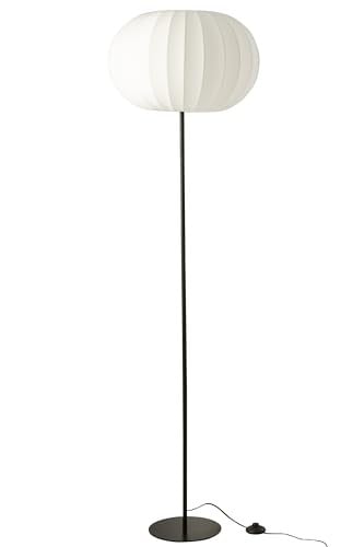 J-Line Vloerlamp Lantaarn Wit Metaal en Textiel
