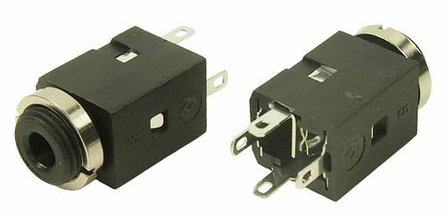Cliff FC681374V Klinken-Steckverbinder 3.5mm Buchse, Einbau vertikal Polzahl: 3 Stereo Schwarz