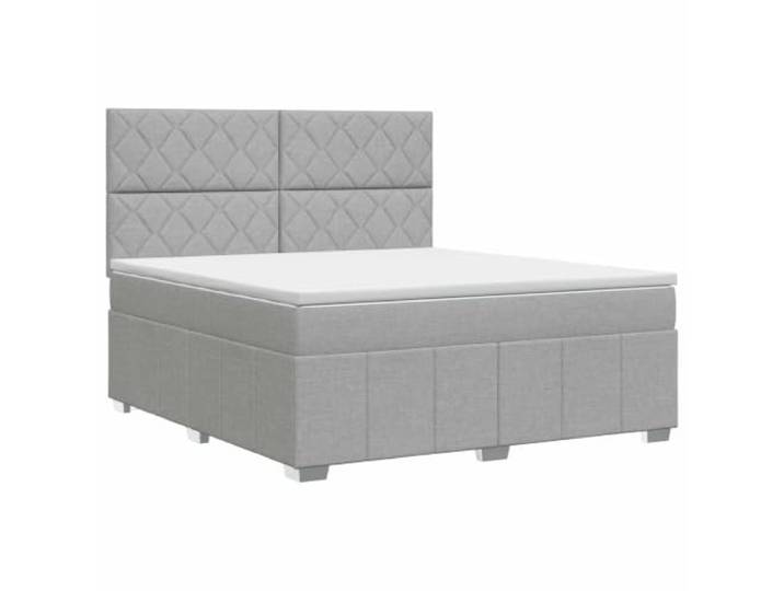 KTHLBRH Boxspringbett mit Matratze Hellgrau 140 x 190 cm Kopfteil verstellbar 78-88 cm, Taschenfedern, mittelfest, Reißverschluss, Schaumstoff-Topper, Holztechnik,