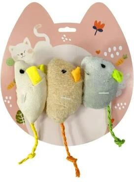 Uplift Essentials Plush Simulation Mouse Cat Interactive Toy 3 Pack Plush Simulation Mouse Cat Interactive Toy 3 Pack