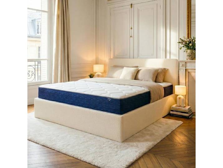 Matelas 140X190X20 Cm En Mousse Multicouches Ferme Et Moelleux Respirant Durable Fabrication Européenne