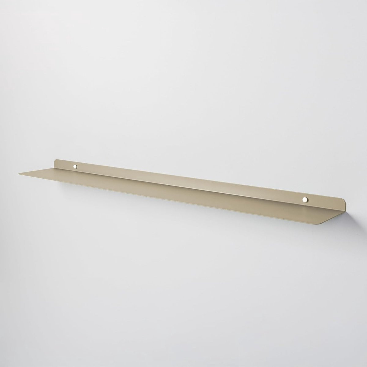 Minimalistisch Wandrek Metaal - Zwevende Plank voor Decoratie en Opbergen - Beige - 100 x 15 cm