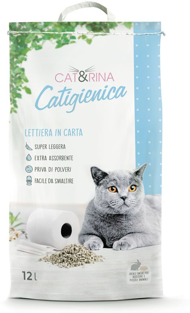 CATRINA Cat&Rina Lettiera in Carta Assorbente 12L
