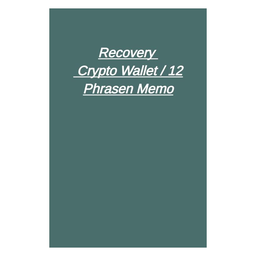 epubli Recovery - Crypto Wallet / 12 Phrasen Memo (56215321)