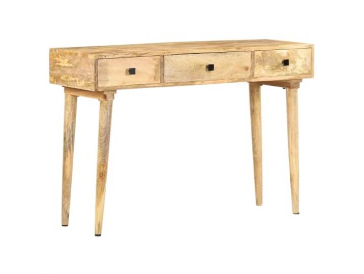 GPWERSDF Konsolentisch 115x35x76 cm Massivholz Mango Rustikaler Flurtisch, Beistelltisch mit Schubladen, Stabil und Langlebig, Für Wohnzimmer und Flur