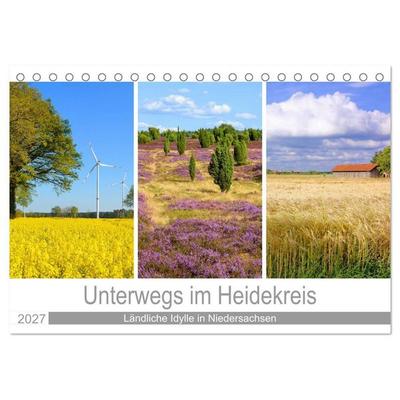 Unterwegs im Heidekreis (Tischkalender 2027 DIN A5 quer), CALVENDO Monatskalender