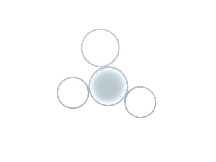 Nettlife Led-Deckenleuchte Molekül 62/47/7 cm, Weiß, Metall, LED integrated, 47x7x62 cm, Lampen & Leuchten, LED Beleuchtung, LED-Deckenleuchten