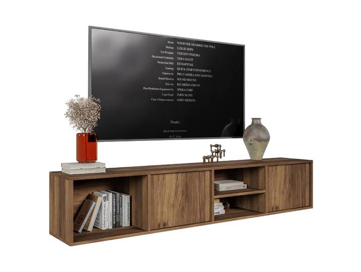Hängender zweiflügeliger TV-Schrank Sanva mit drei Fächern, 200