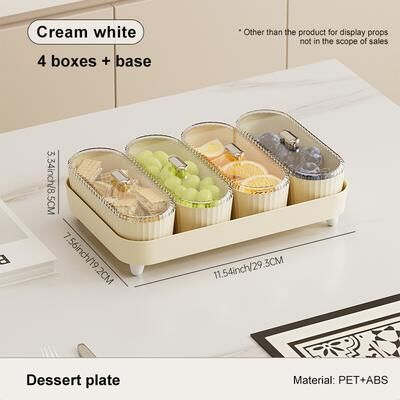 Rare Purchases Simple Style Nut And Dry Fruit Container With Lid, A Piece Of Home Living Fruit Bowl For Living Room cream White