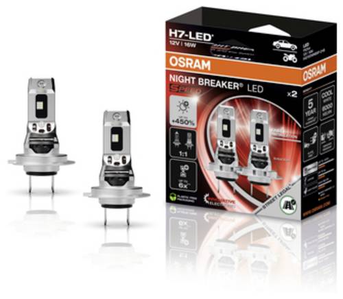 OSRAM 64210DWNBSP-2HB LED Leuchtmittel NIGHT BREAKER LED SPEED H7 16W 12V