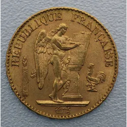 Goldmünze 20 Francs "Engel-Republik" (Frankreich)
