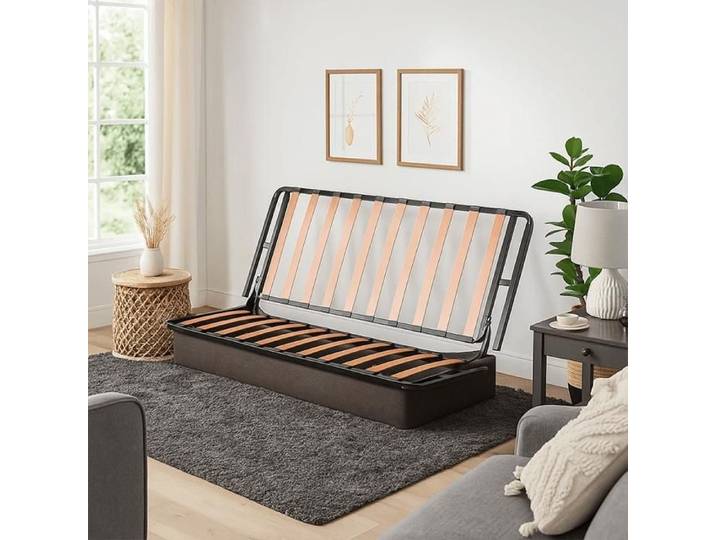 Sommier pour clic-clac - 67+67 cm - 67+67 - Lot de 2 Cadres à Lattes Structure Métal Robuste