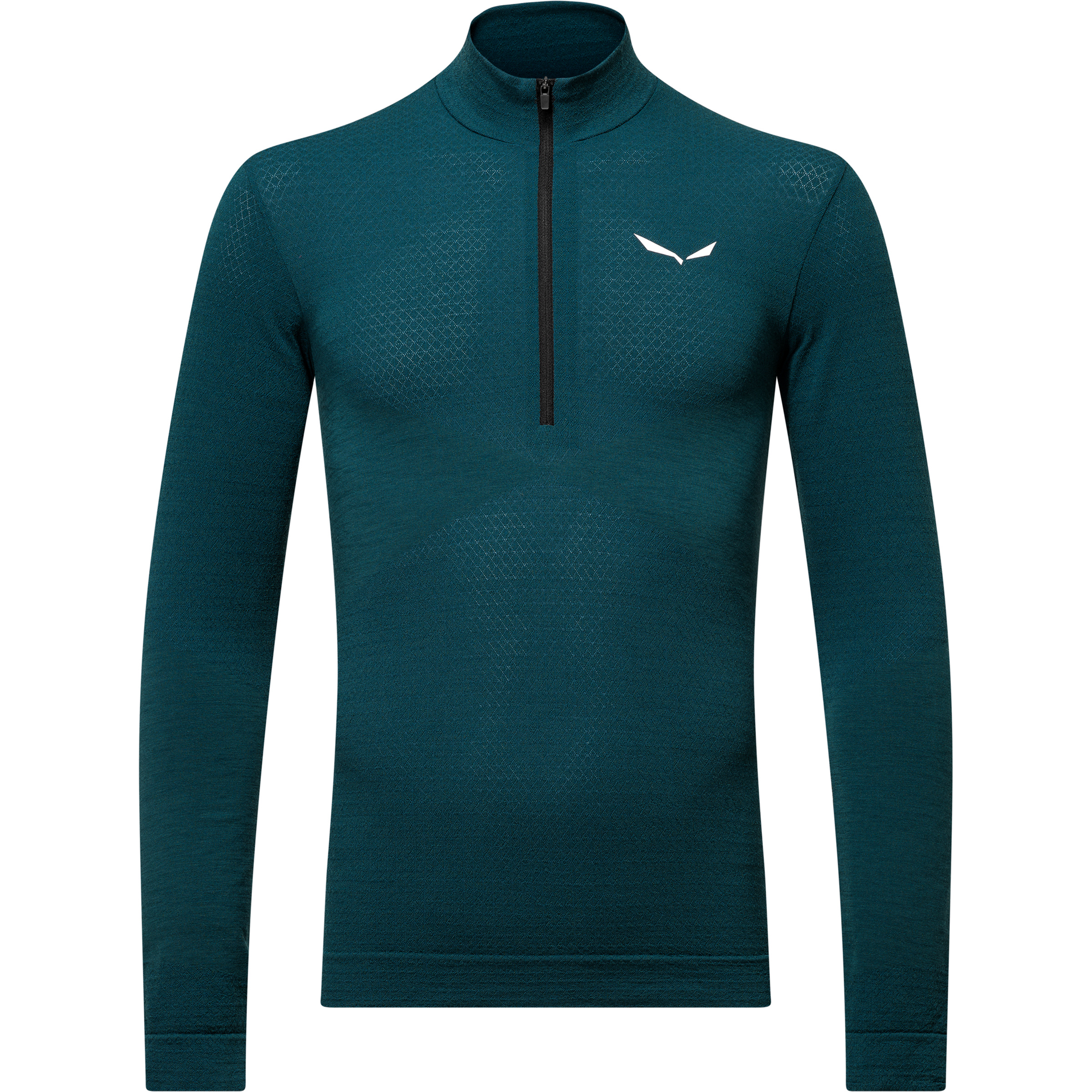Salewa Zebru Responsive Zip Herren Langarm Unterhemden blau Größe M Trekking Hautfreundlich Merinowolle