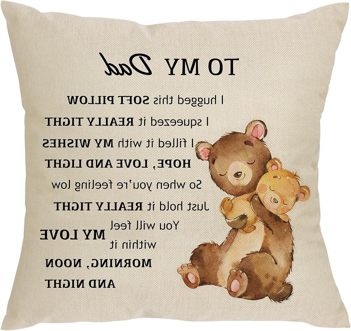 Uniek Kussenhoes Sierkussen met Tekst voor Papa - 45 x 45 cm