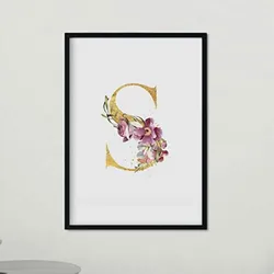 POSTER Buchstaben S A3 Rahmenlos