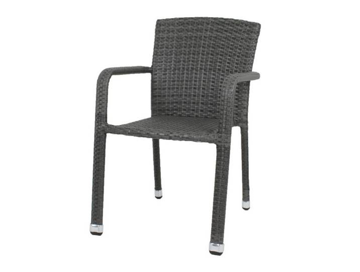 Garden Pleasure Stapelstuhl (2 St), 2x Stapelstuhl Armstuhl Balkon Terrasse Stuhl Stühle Sessel Rattan