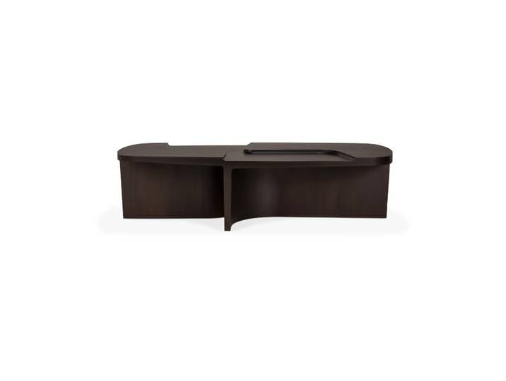 Ethnicraft Brutalist Couchtisch Rose brown mahogany, 143x75 cm