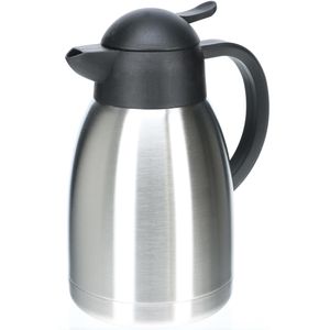 Axentia Thermoskanne  Edelstahl, mit Tipverschluss, silber, 1,5 Liter