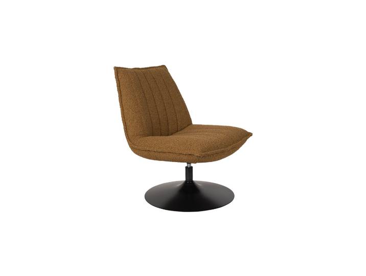 Fauteuil en tissu brun Jax